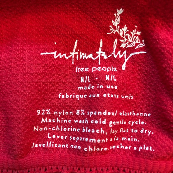 NWT - Free People Red Strappy Bralette - Picture 6 of 6